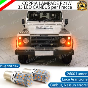 Coppia Frecce Anteriori P21W 35 LED Canbus LAND ROVER DEFENDER con Frecce Arancioni