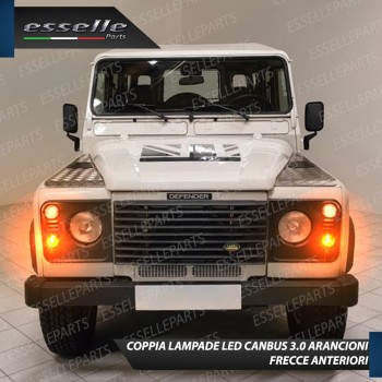Coppia Frecce Anteriori P21W 35 LED Canbus LAND ROVER DEFENDER con Frecce Arancioni