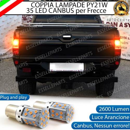 Coppia Frecce Posteriori PY21W 35 LED Canbus MITSUBISHI L200 MK3 Frecce Trasparenti