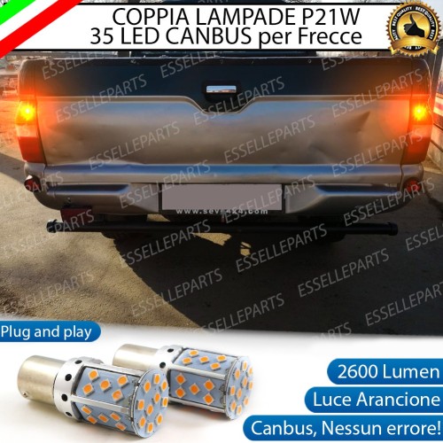 Coppia Frecce Posteriori P21W 35 LED Canbus MITSUBISHI L200 MK3 con Frecce Arancioni