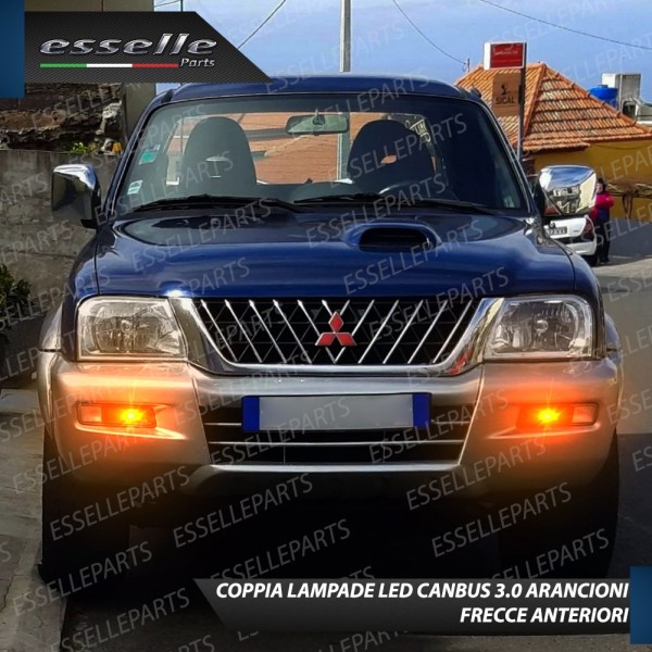 Coppia Frecce Anteriori P21W 35 LED Canbus MITSUBISHI L200 MK3 con Frecce Arancioni
