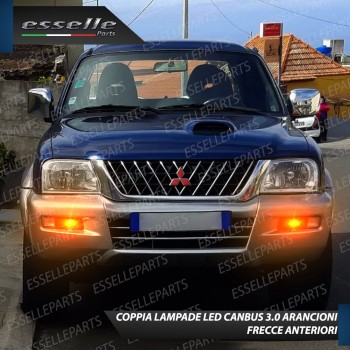 Coppia Frecce Anteriori P21W 35 LED Canbus MITSUBISHI L200 MK3 con Frecce Arancioni Coppia Frecce Anteriori P21W 35 LED Canbus MITSUBISHI L200 MK3 con Frecce Arancioni