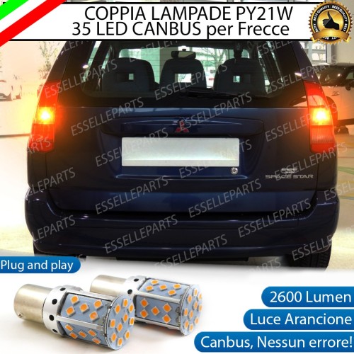 Frecce Posteriori PY21W 35 LED Canbus MITSUBISHI SPACE STAR con frecce Trasparenti