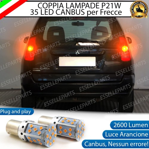 Frecce Posteriori P21W 35 LED Canbus MITSUBISHI SPACE STAR con frecce Arancioni
