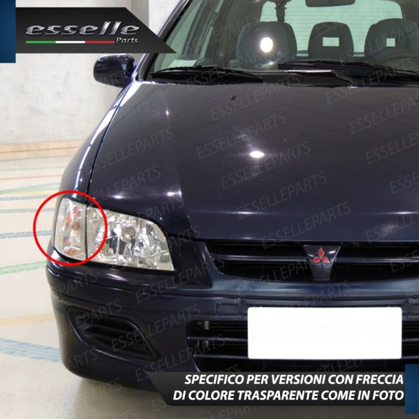 Lampade ANTERIORI PY21W BAU15S 35 LED Canbus MITSUBISHI SPACE STAR I CON FRECCE DI SERIE TRASPARENTI