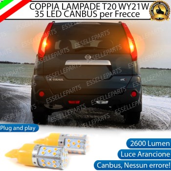 Frecce Posteriori T20 WY21W 35 LED Canbus NISSAN XTRAIL 2 con fari posteriori LED