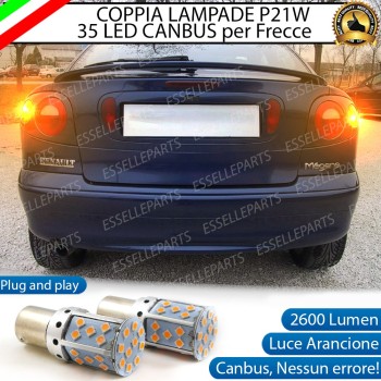 Coppia Frecce Posteriori P21W 35 LED Canbus RENAULT MEGANE con Frecce Arancioni
