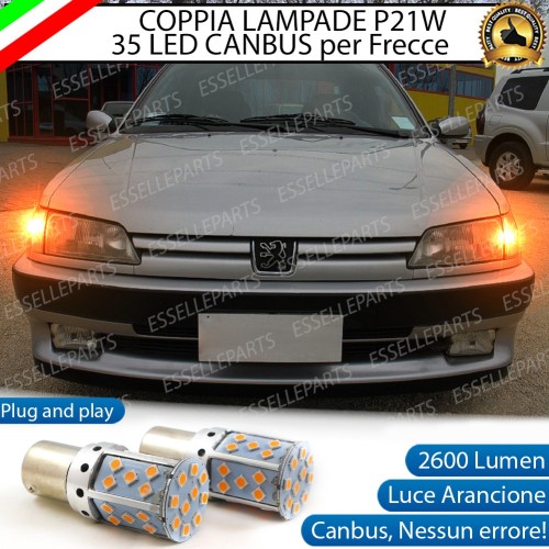 PER VERSIONI FINO AL 04/1997 Coppia Frecce Anteriori P21W 35 LED Canbus PEUGEOT 306