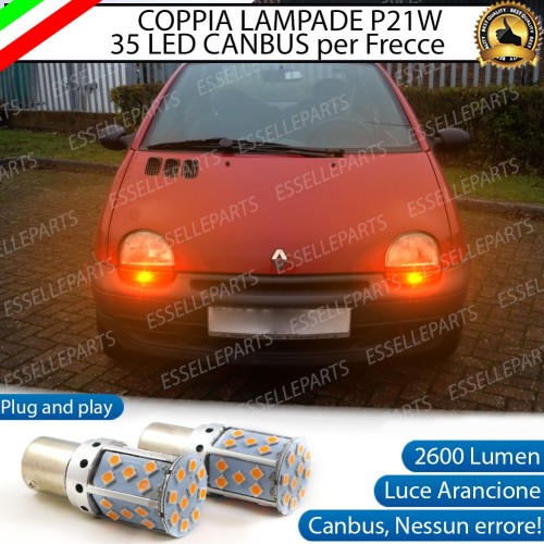 Coppia Frecce Anteriori P21W 35 LED Canbus RENAULT TWINGO con frecce Arancioni