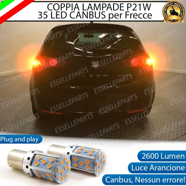 Coppia Frecce Posteriori P21W 35 LED Canbus SEAT LEON 1P