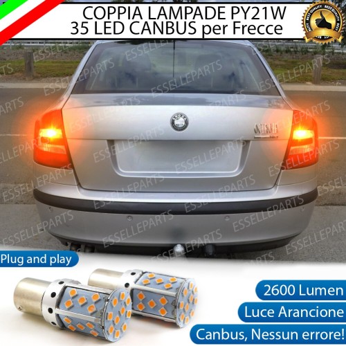 Coppia Frecce Posteriori PY21W 35 LED Canbus SKODA Octavia 2 1Z