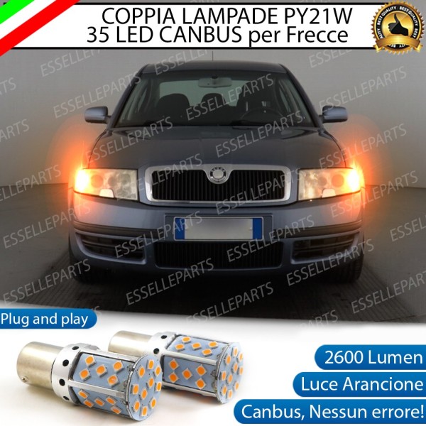 Coppia Frecce Anteriori PY21W 35 LED Canbus SKODA SUPERB 1