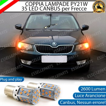 Coppia Frecce Anteriori PY21W 35 LED Canbus SKODA OCTAVIA 3