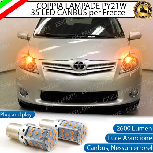 Coppia Frecce Anteriori PY21W 35 LED Canbus Toyota Auris MK1 restyling