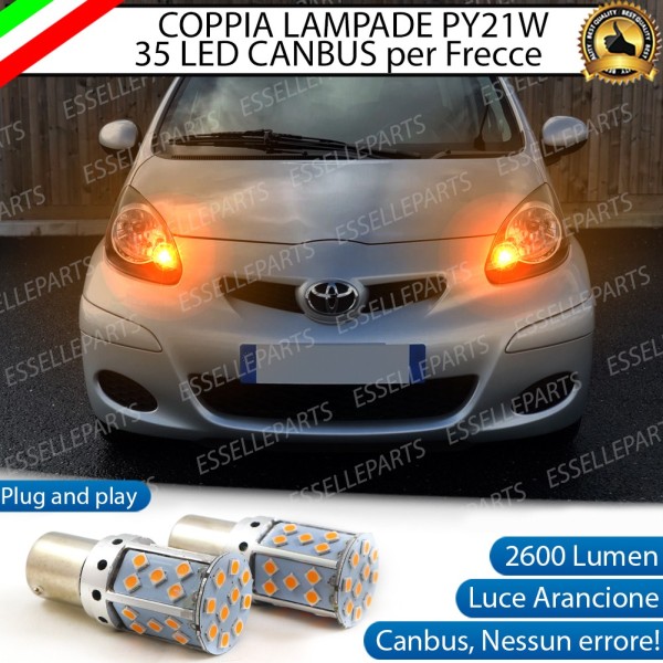 Coppia Frecce Anteriori PY21W 35 LED Canbus Toyota Aygo I