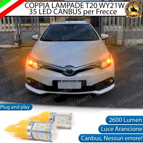 Frecce a LED T20 WY21W Canbus PER TOYOTA AURIS 2 DAL 05-2015