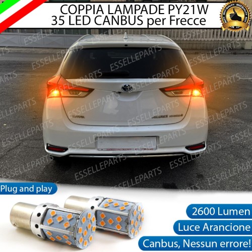 Coppia Frecce Posteriori PY21W 35 LED Canbus TOYOTA AURIS II DAL 05-2015