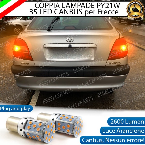 Coppia Frecce Posteriori PY21W 35 LED Canbus TOYOTA AVENSIS FINO AL 06/2000