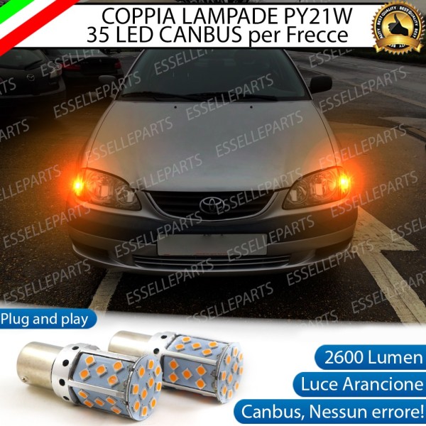Coppia Frecce Anteriori PY21W 35 LED Canbus TOYOTA AVENSIS FINO AL 06/2000