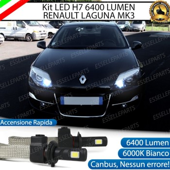 Kit Full LED H7 6400 LUMEN Abbaglianti RENAULT LAGUNA III