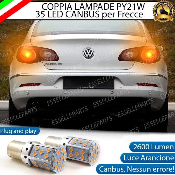 Lampada PY21W BAU15S Canbus ARANCIONE FRECCE Luce AMBRA Smart Fortwo II