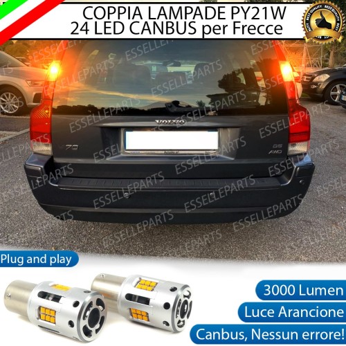 Coppia Frecce Posteriori PY21W 24 LED Canbus 3.0 per VOLVO V70 II