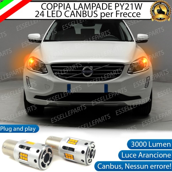 MODELLI FINO AL 2013 Coppia Frecce Anteriori PY21W 24 LED Canbus 3.0 per VOLVO XC60