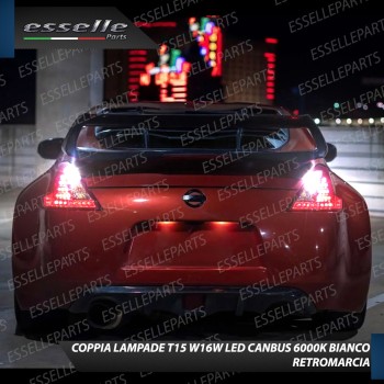 Luci Retromarcia NISSAN 370Z 1200 LUMEN T15 W16W CANBUS 3.0 NO ERROR