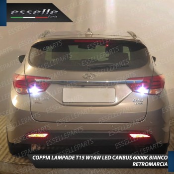 Coppia Lampade 15 LED Retromarcia T15 1200 Lumen Canbus 6000K per Lexus I40 Dal 2014