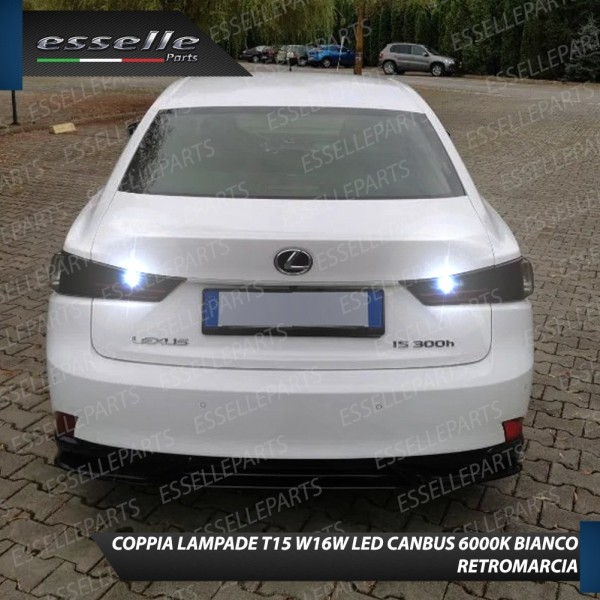 Luci Retromarcia LEXUS IS III 1200 LUMEN T15 W16W CANBUS 3.0 NO ERROR