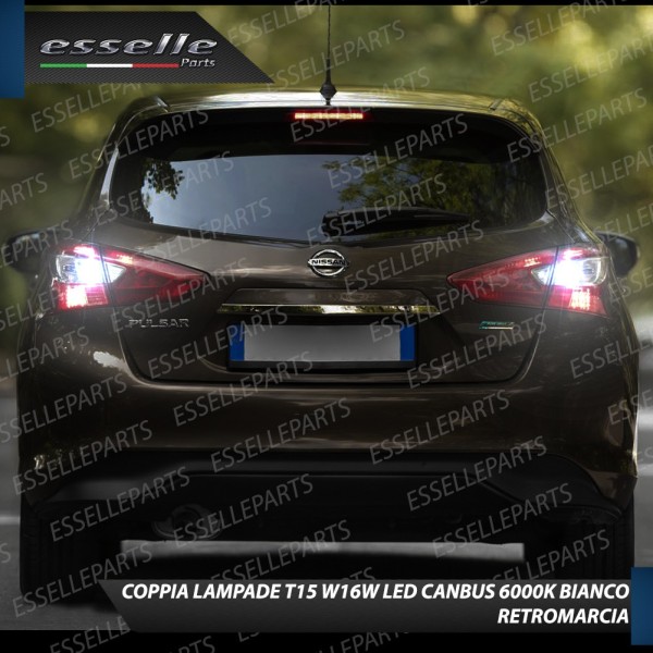 Luci Retromarcia NISSAN PULSAR 1200 LUMEN T15 W16W CANBUS 3.0 NO ERROR
