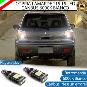 Coppia lampade T15 W16W 15 LED 6000K MITSUBISHI OUTLANDER MK1 DAL 06/2004 Coppia lampade T15 W16W 15 LED 6000K MITSUBISHI OUTLANDER MK1 DAL 06/2004