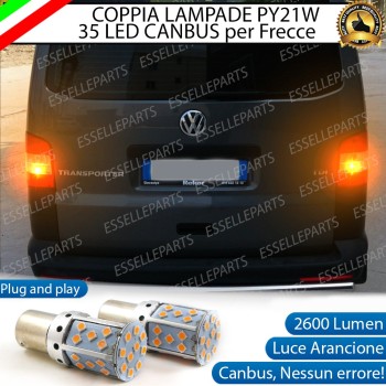 Coppia Frecce Posteriori PY21W 35 LED Canbus VOLKSWAGEN Multivan TRANSPORTER T5