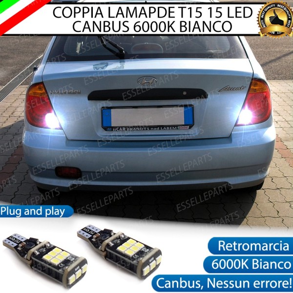 PER MODELLI RESTYLING - Luci Retromarcia 15 LED HYUNDAI ACCENT 2 1200 LUMEN