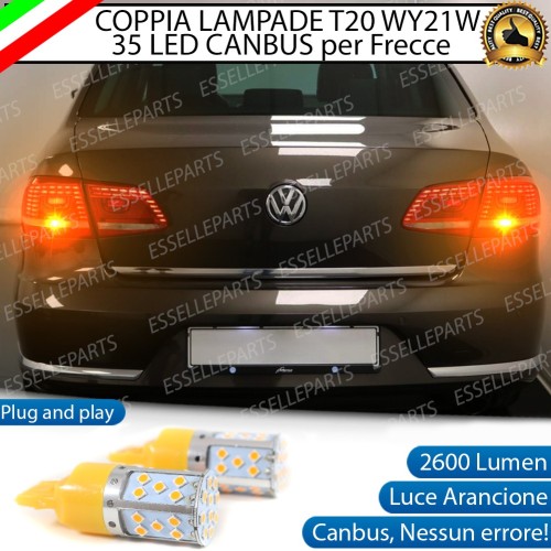 Coppia Frecce Posteriori T20 WY21W 35 LED Canbus VW Passat B7 con fari posteriori LED