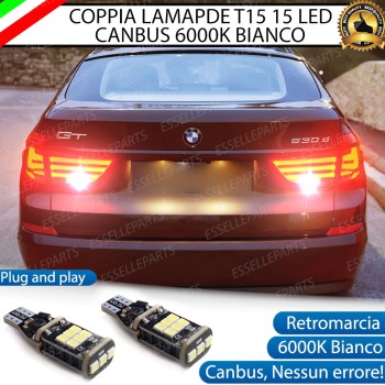 Coppia Luci Retromarcia 15 LED BMW SERIE 5 F07 LCI PRE-RESTYLING 1200 Lumen 6000K