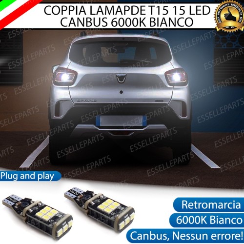 Luci Retromarcia DACIA SPRING 1200 LUMEN T15 W16W CANBUS 3.0 NO ERROR