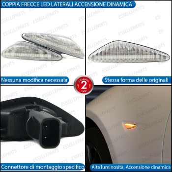 Placchette Dinamiche trasparenti per frecce fiat 124 spider