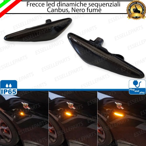 Placchette Dinamiche Nere fumè Laterali per frecce specifiche per Fiat 124 spider