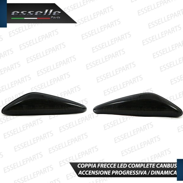 Placchette Dinamiche Nere fumè Laterali per frecce specifiche per Fiat 124 spider