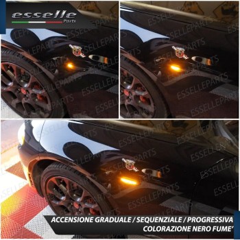 Placchette Dinamiche Nere fumè Laterali per frecce specifiche per Abarth 124 spider Placchette Dinamiche Nere fumè Laterali per frecce specifiche per Abarth 124 spider