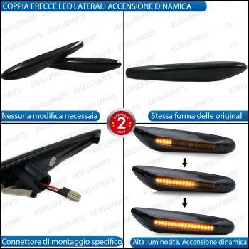 Placchette Dinamiche Laterali NERE a led per frecce specifiche ALFA ROMEO BRERA Placchette Dinamiche Laterali NERE a led per frecce specifiche ALFA ROMEO BRERA