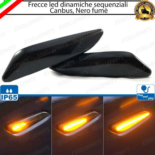 Placchette Dinamiche Laterali NERE a led per frecce specifiche LANCIA YPSILON Hybrid