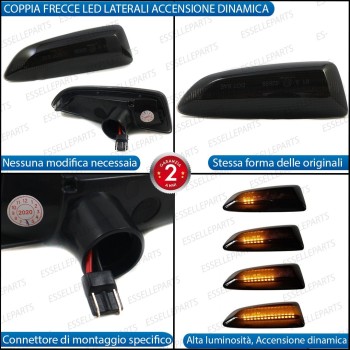 Placchette Dinamiche Laterali nere a led per frecce specifiche per OPEL ASTRA K Placchette Dinamiche Laterali nere a led per frecce specifiche per OPEL ASTRA K