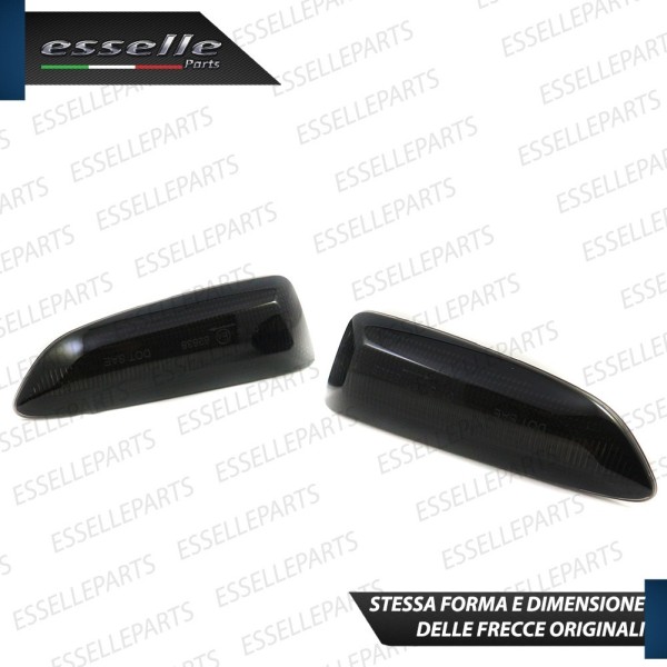Placchette Dinamiche Laterali nere a led per frecce specifiche per OPEL ASTRA K
