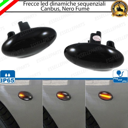Placchette Dinamiche Nere fumè Laterali per frecce specifiche per PEUGEOT 107