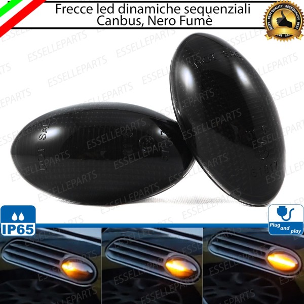 Placchette Dinamiche Nere fumè Laterali per frecce specifiche per MINI R50 R52 R53