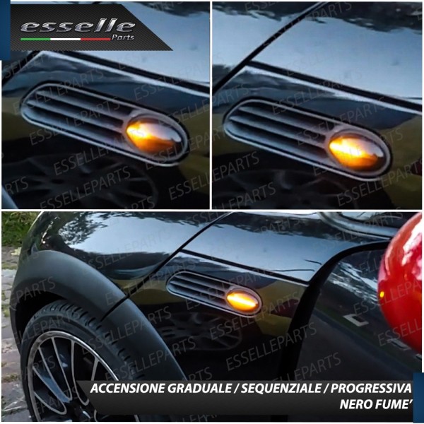 Placchette Dinamiche Nere fumè Laterali per frecce specifiche per MINI R50 R52 R53