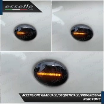 Placchette Dinamiche Laterali nere a 9 led per frecce specifiche per Lancia Lybra