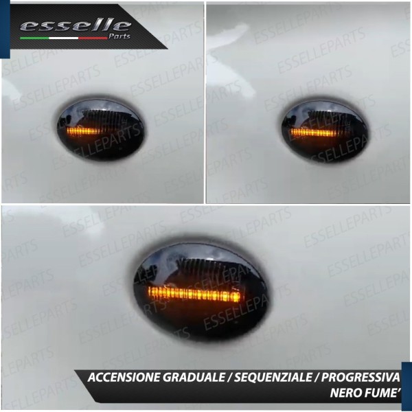 Placchette Dinamiche Laterali nere a 9 led per frecce per MASERATI GRAN CABRIO